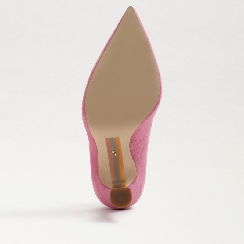 Sam Edelman Antonia Pointed Toe Pump-Pink Confetti Suede