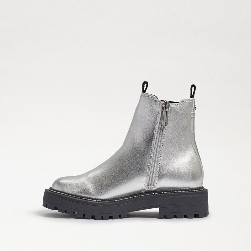 Sam Edelman Laguna Kids Chelsea Boot-Soft Silver Leather