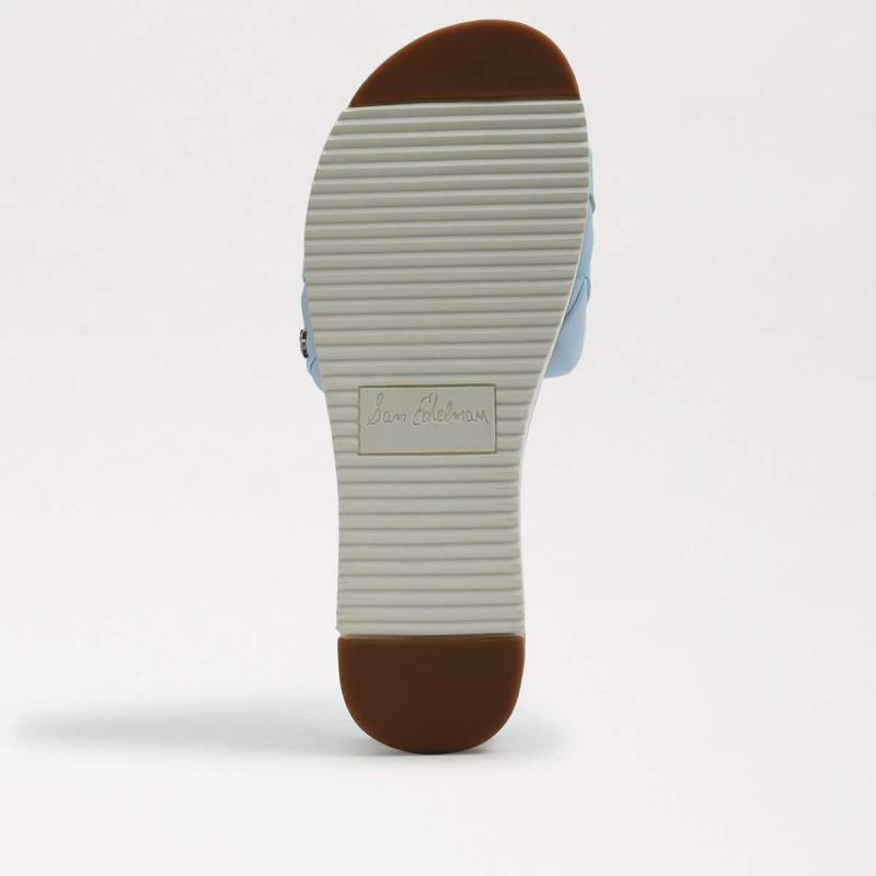 Sam Edelman Adaley Woven Slide Sandal-Riviera Blue Leather