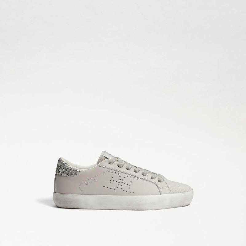 Sam Edelman Aubrie Kids Sneaker-Silver Grey/Marled Ivory