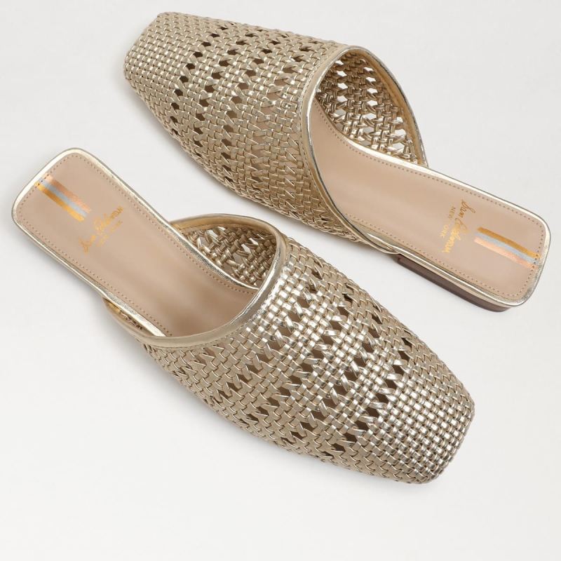 Sam Edelman Leona Mule-Gold Leaf Woven