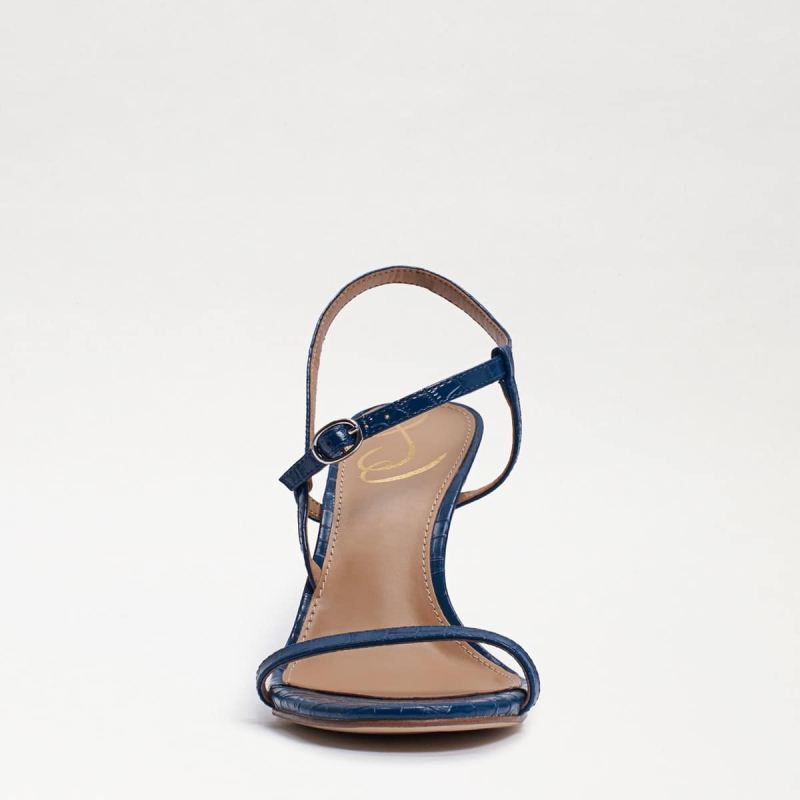 Sam Edelman Doran Strappy Heeled Sandal-Indigo Ink Croco