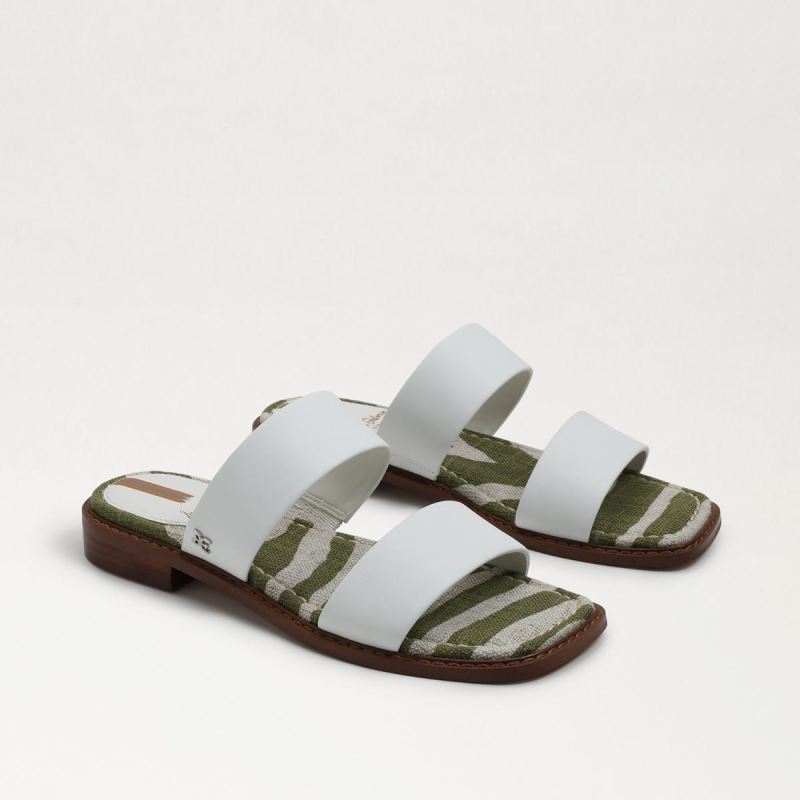Sam Edelman Haydee Stitch Slide Sandal-White/Multi Leather Sam Edelman Haydee Stitch Slide Sandal-White/Multi Leather