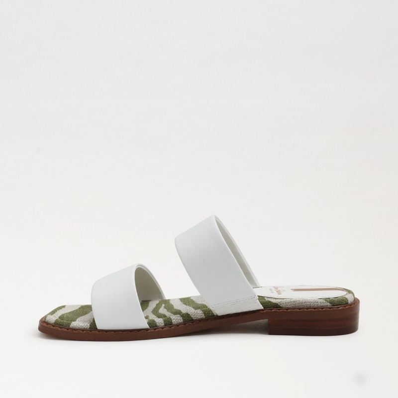Sam Edelman Haydee Stitch Slide Sandal-White/Multi Leather