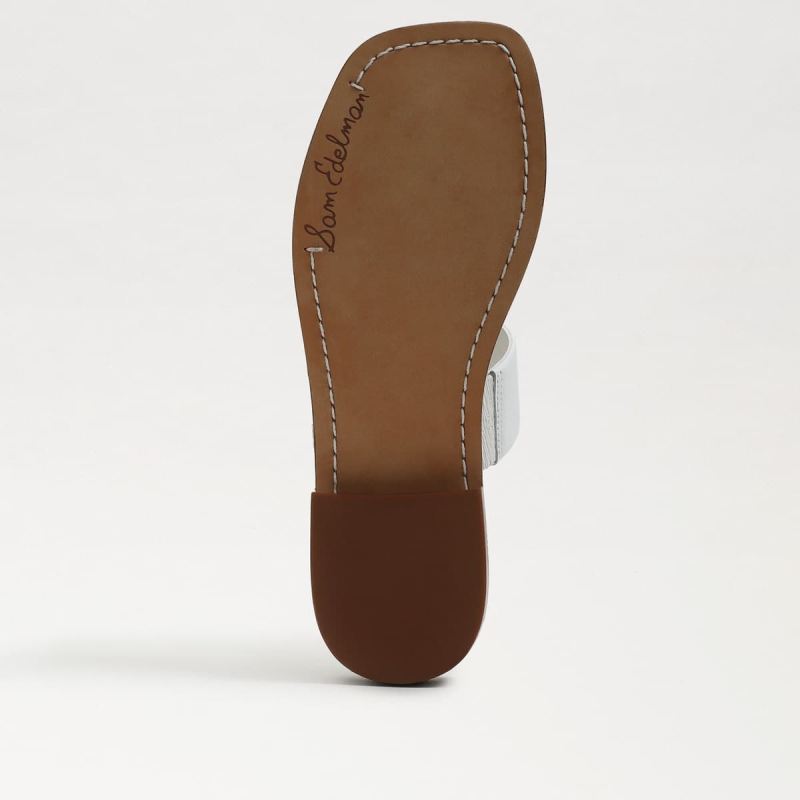 Sam Edelman Haydee Stitch Slide Sandal-White/Multi Leather