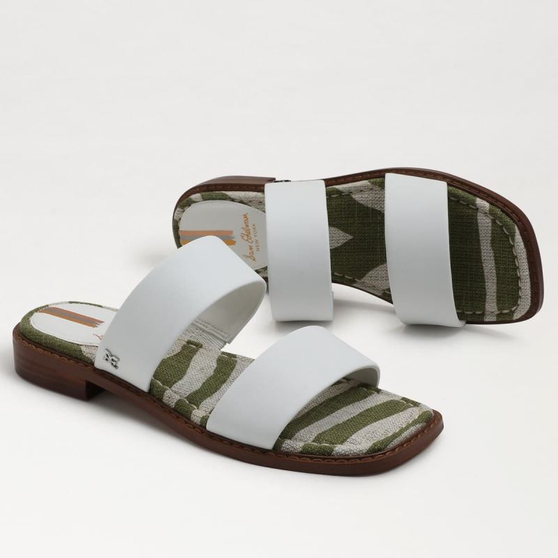 Sam Edelman Haydee Stitch Slide Sandal-White/Multi Leather