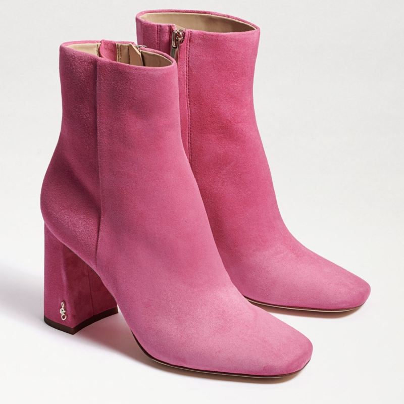 Sam Edelman Codie Ankle Bootie-Pink Confetti Suede