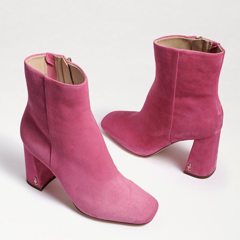 Sam Edelman Codie Ankle Bootie-Pink Confetti Suede