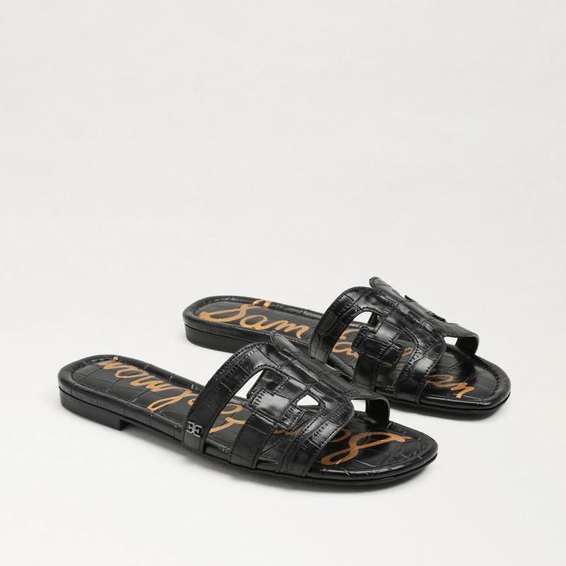 Sam Edelman Bay Slide Sandal-Black Croc - Click Image to Close