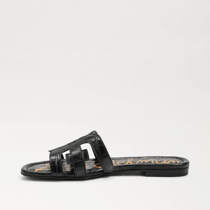 Sam Edelman Bay Slide Sandal-Black Croc