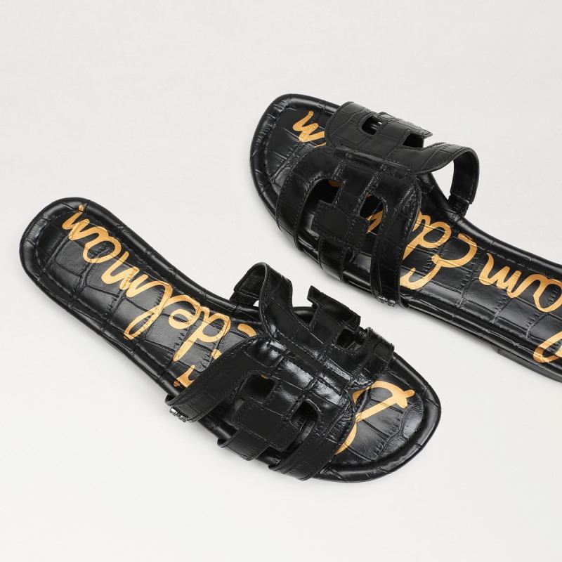 Sam Edelman Bay Slide Sandal-Black Croc
