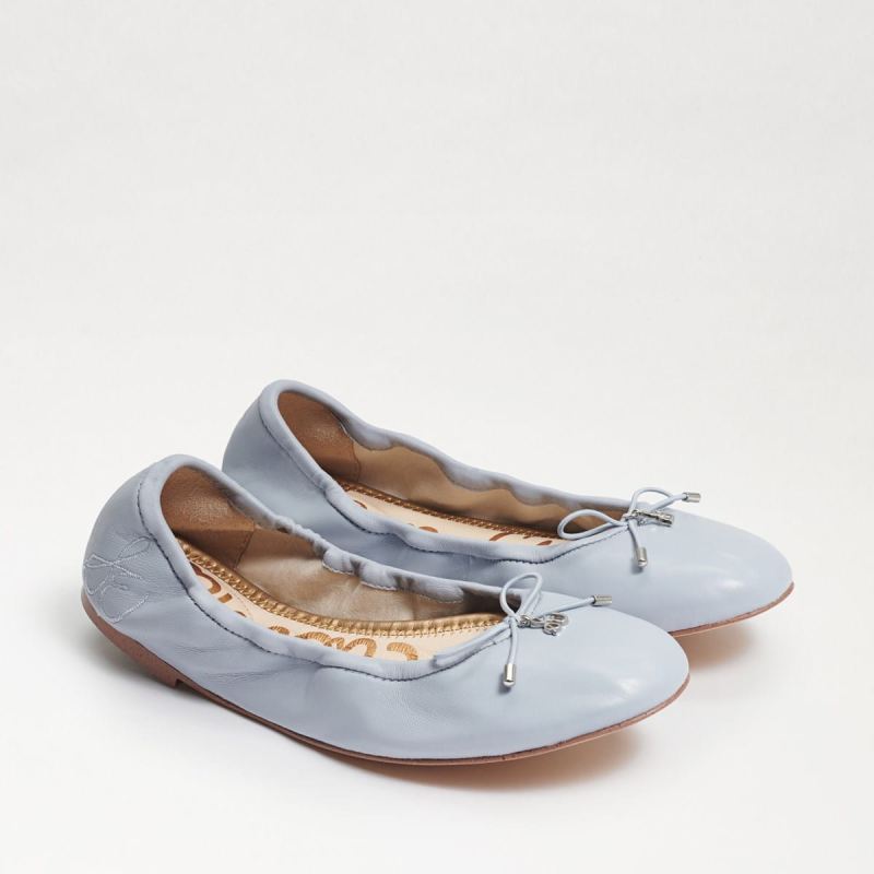 Sam Edelman Felicia Ballet Flat-Porcelian Blue Leather