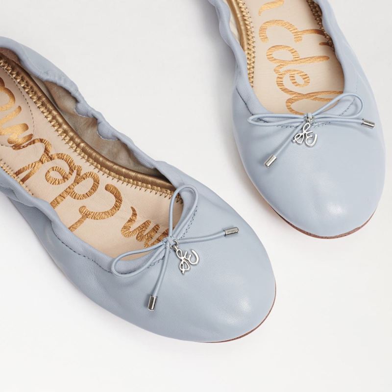 Sam Edelman Felicia Ballet Flat-Porcelian Blue Leather