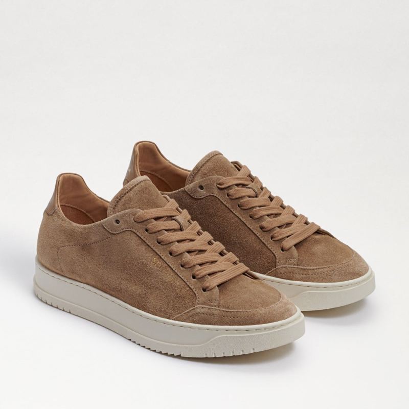 Sam Edelman Ellis Lace Up Sneaker-Savannah Tan Suede - Click Image to Close