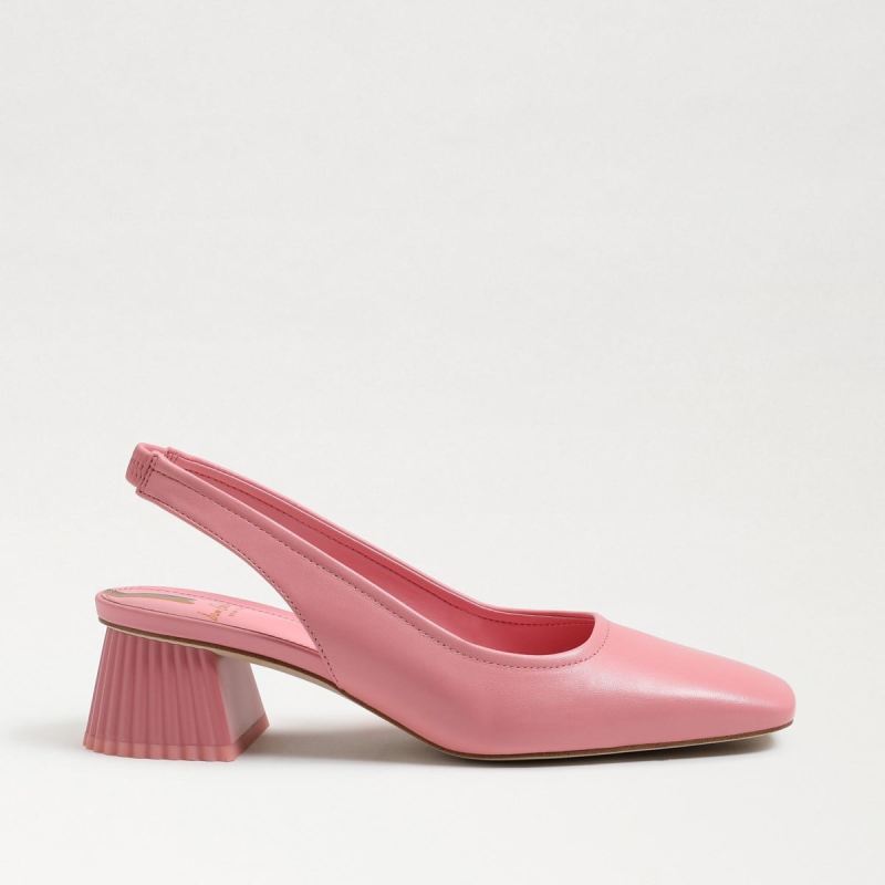 Sam Edelman Toren Block Heel Square Toe-Cactus Flower Leather