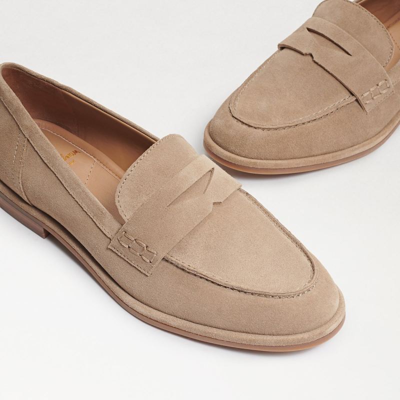 Sam Edelman Birch Penny Loafer-Warm Sand Suede