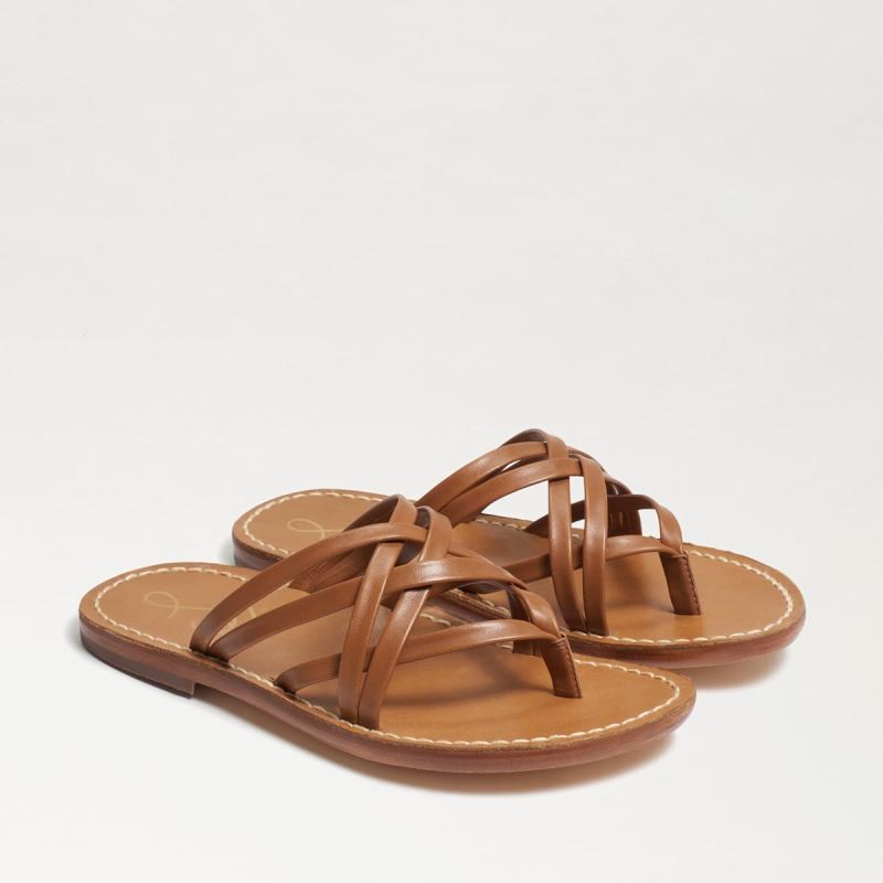 Sam Edelman Marinea Strappy Slide Sandal-Saddle Leather Sam Edelman Marinea Strappy Slide Sandal-Saddle Leather