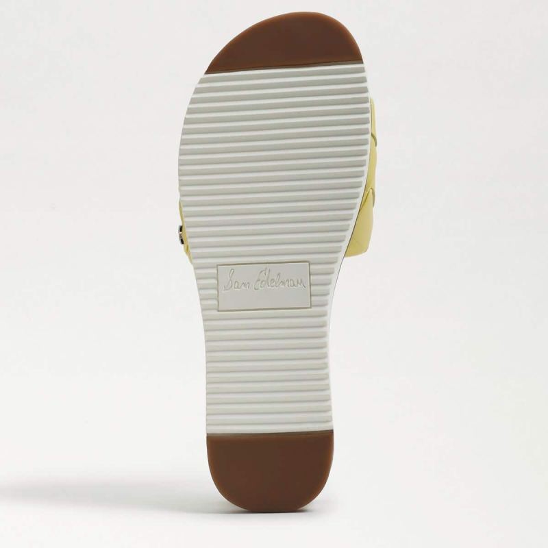 Sam Edelman Adaley Woven Slide Sandal-Butter Yellow Leather