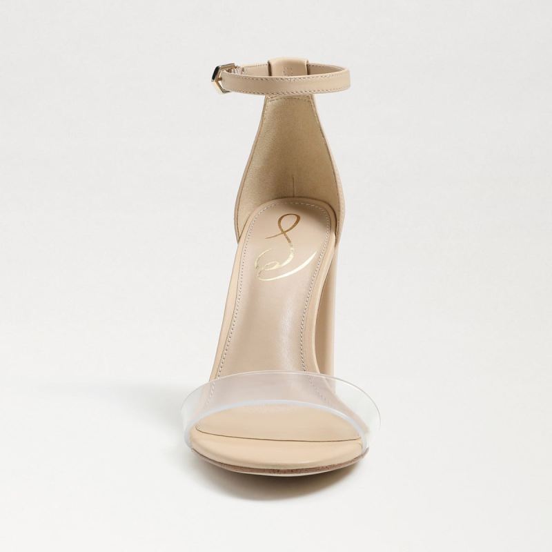 Sam Edelman Yaro Block Heel Sandal-Clear/Almond PVC