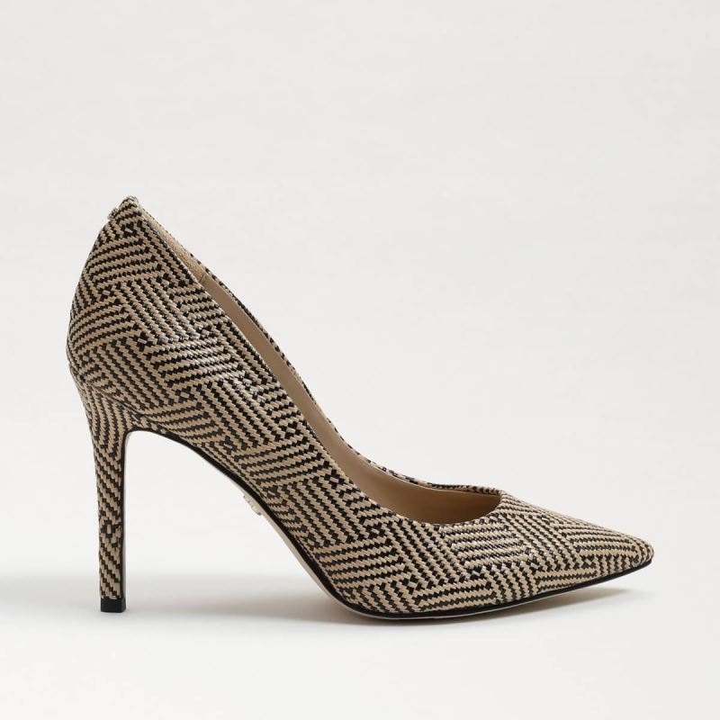 Sam Edelman Hazel Pointed Toe Heel-Natural/Black