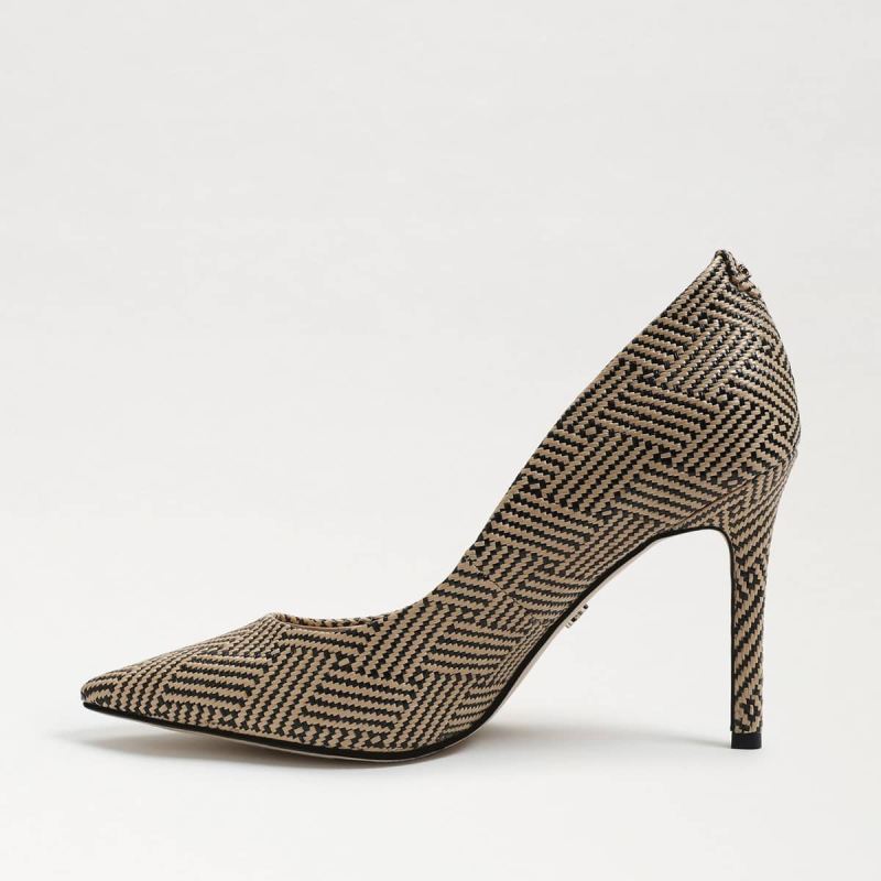 Sam Edelman Hazel Pointed Toe Heel-Natural/Black