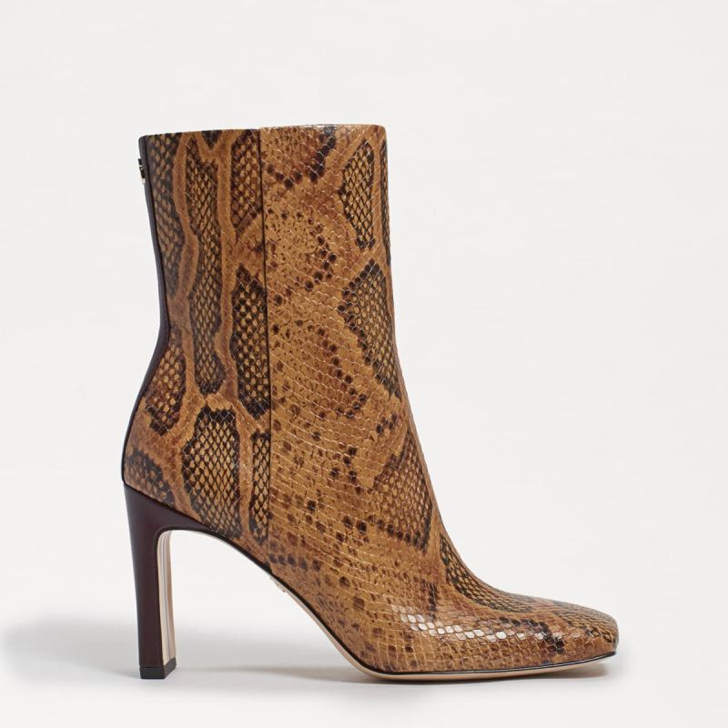 Sam Edelman Anika Ankle Bootie-Cuoio/Malbec Snake