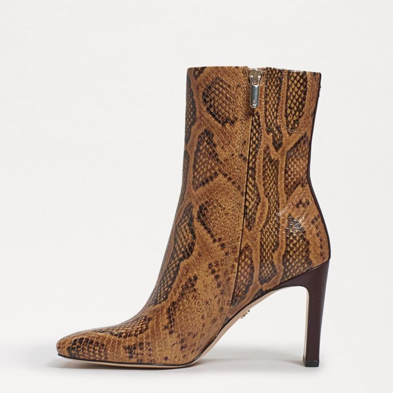 Sam Edelman Anika Ankle Bootie-Cuoio/Malbec Snake