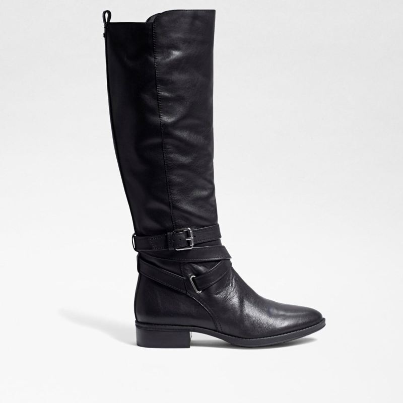 Sam Edelman Pansy Wide Calf Boot-Black Leather