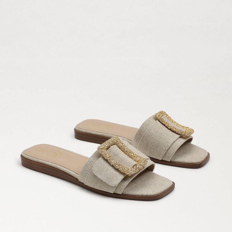 Sam Edelman Inez Slide Sandal-Natural Burlap Sam Edelman Inez Slide Sandal-Natural Burlap
