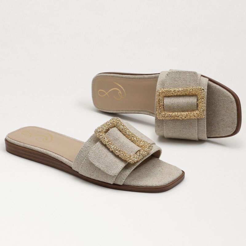 Sam Edelman Inez Slide Sandal-Natural Burlap