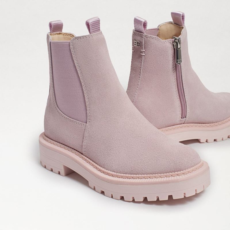 Sam Edelman Laguna Kids Chelsea Boot-Light Lilac Suede