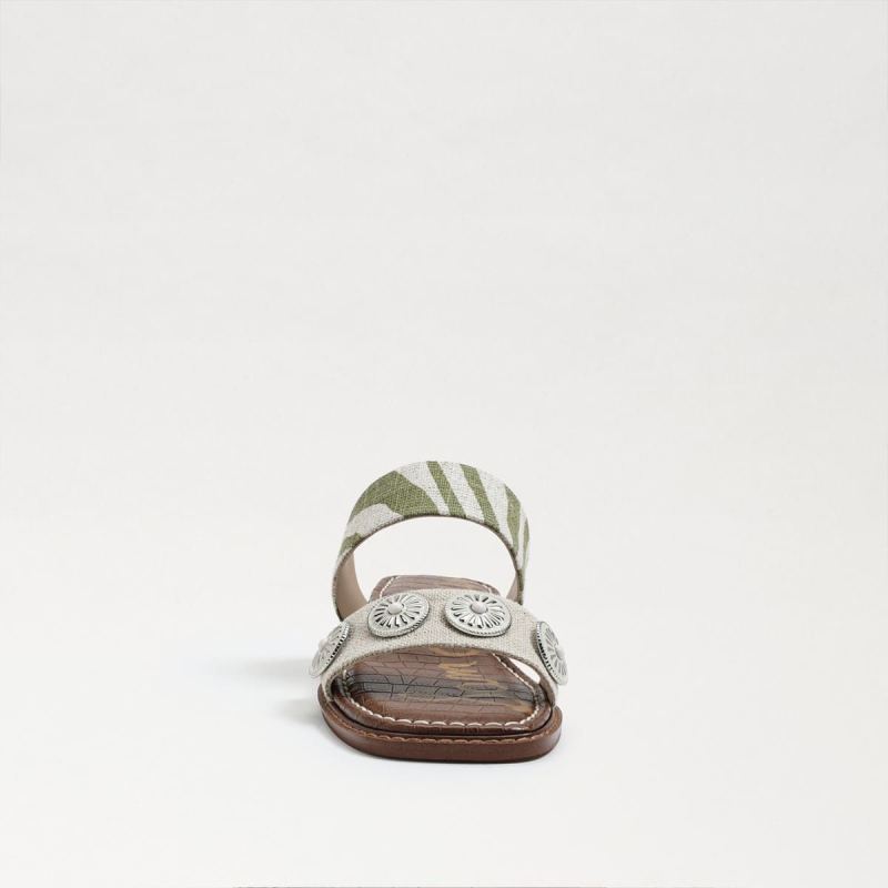 Sam Edelman Hera Slide Sandal-Soft Fern/ Natural