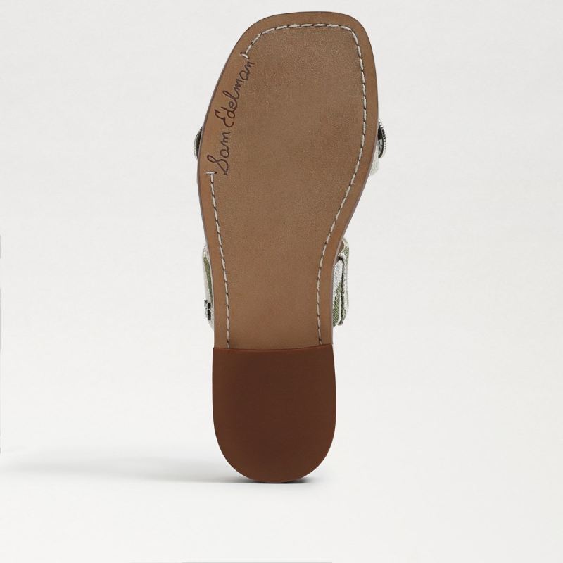Sam Edelman Hera Slide Sandal-Soft Fern/ Natural