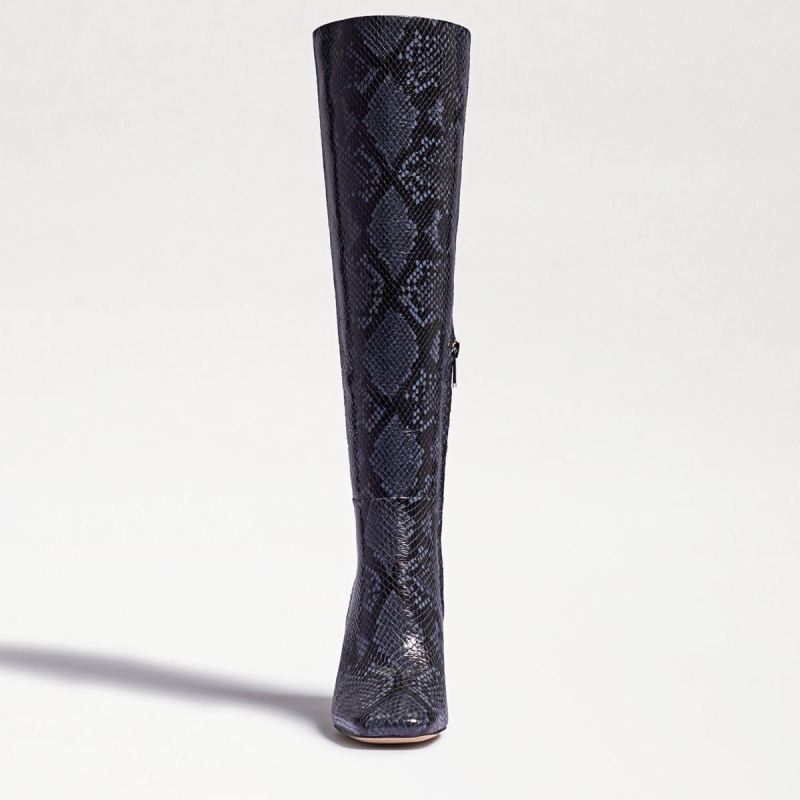 Sam Edelman Clarem Knee High Boot-Marina Blue Snake