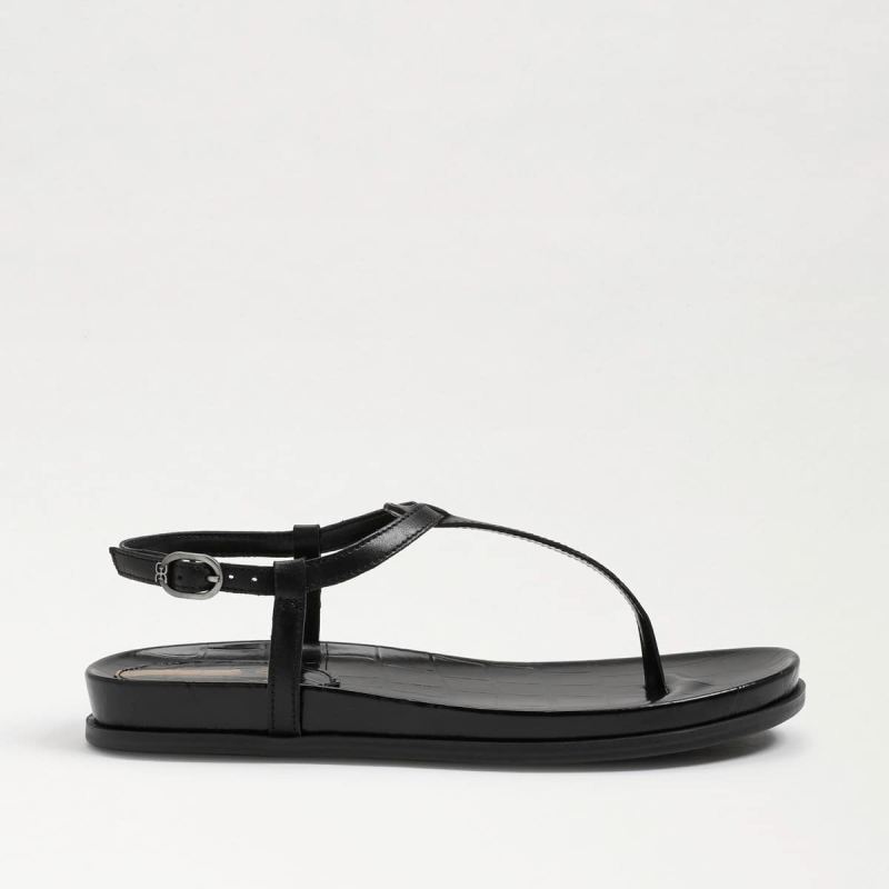 Sam Edelman Naomi Thong Sandal-Black Leather