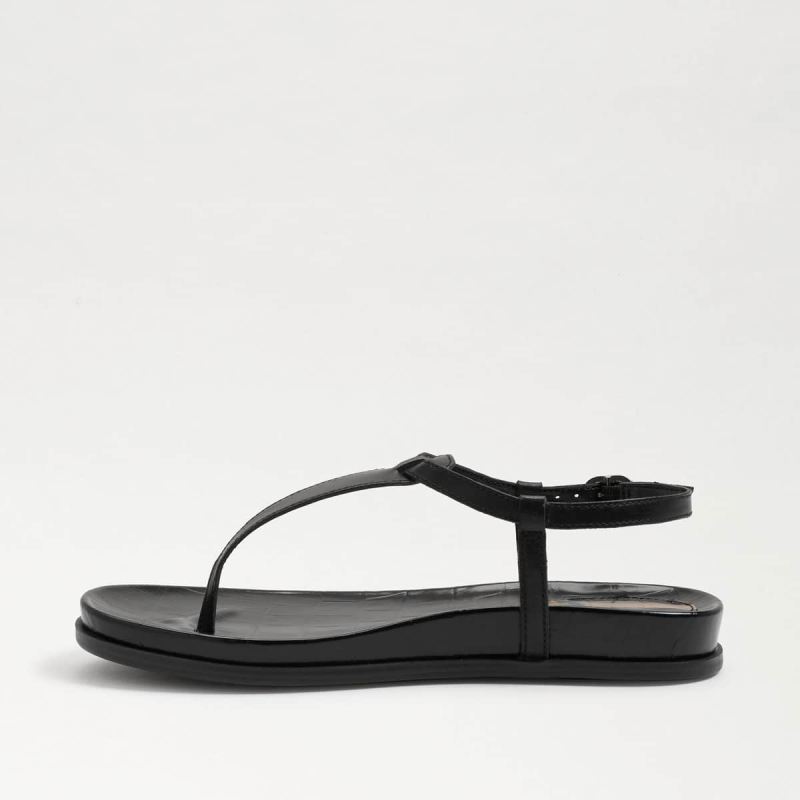 Sam Edelman Naomi Thong Sandal-Black Leather