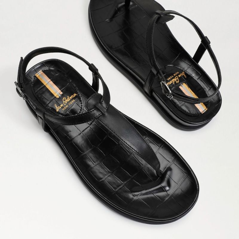 Sam Edelman Naomi Thong Sandal-Black Leather