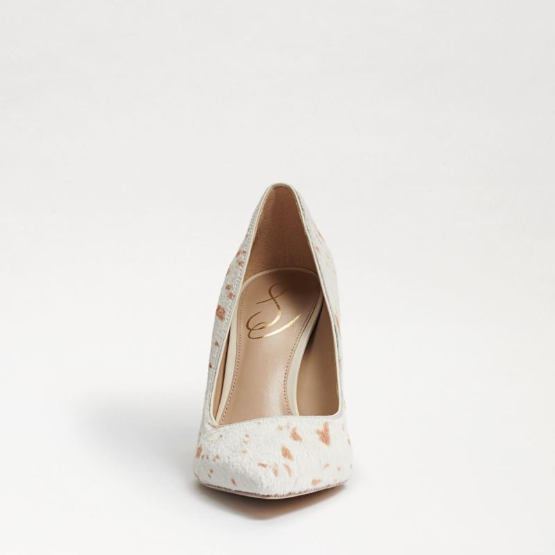 Sam Edelman Hazel Pointed Toe Heel-Natural/Ivory Brahma