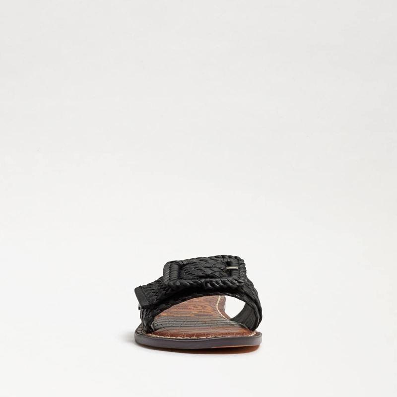 Sam Edelman Gabriela Woven Slide Sandal-Black Leather