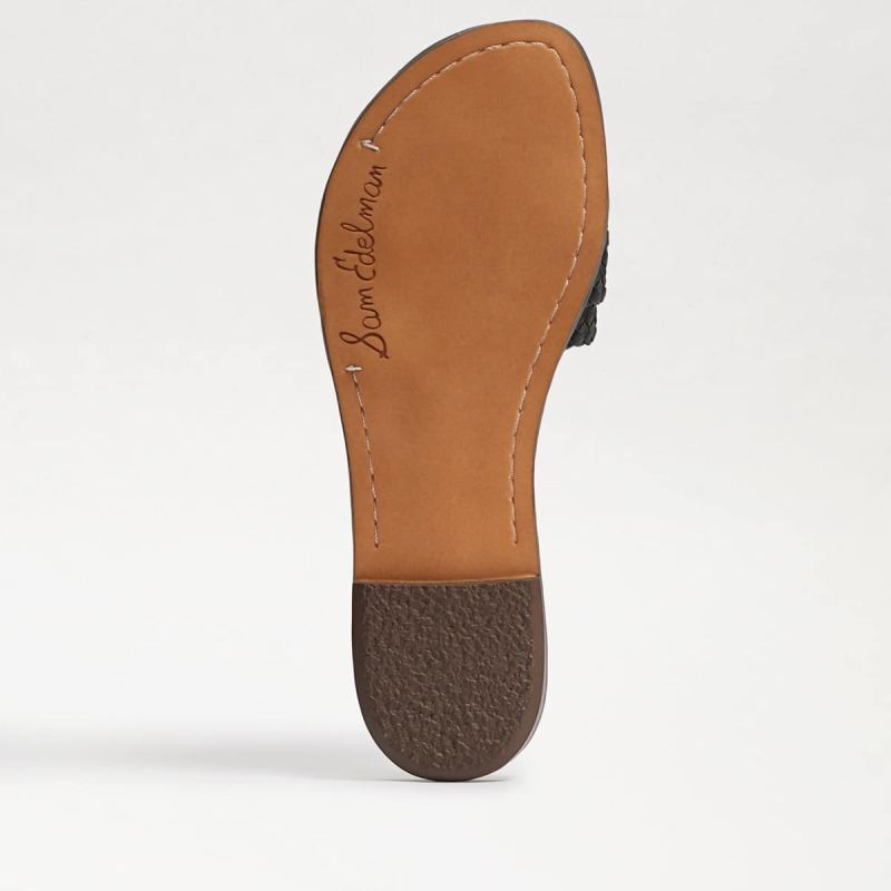 Sam Edelman Gabriela Woven Slide Sandal-Black Leather