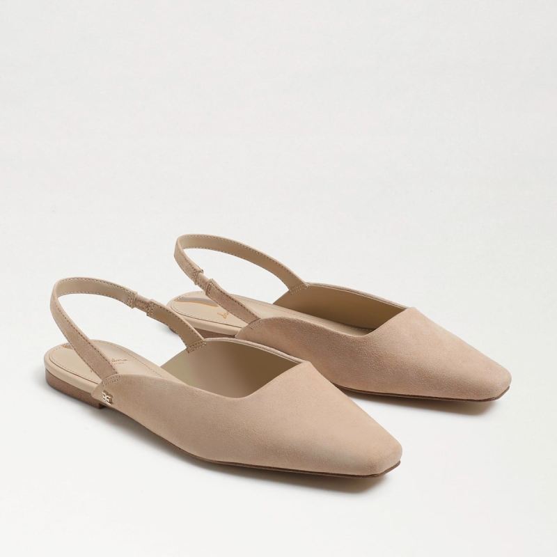 Sam Edelman Connell Slingback Flat-Cappuccino Suede - Click Image to Close