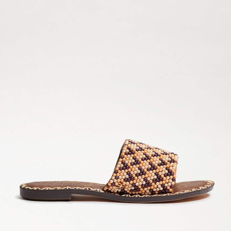 Sam Edelman Gunner Beaded Slide Sandal-Lt Cuoio Brown