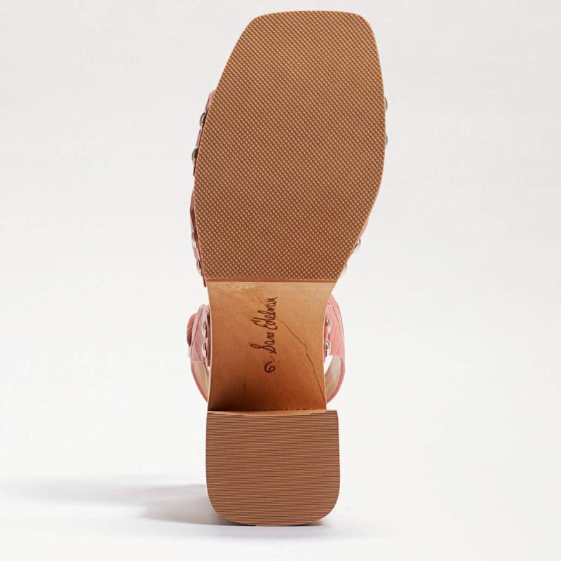 Sam Edelman Rosalind Platform Heeled Sandal-Terra Rose Croc