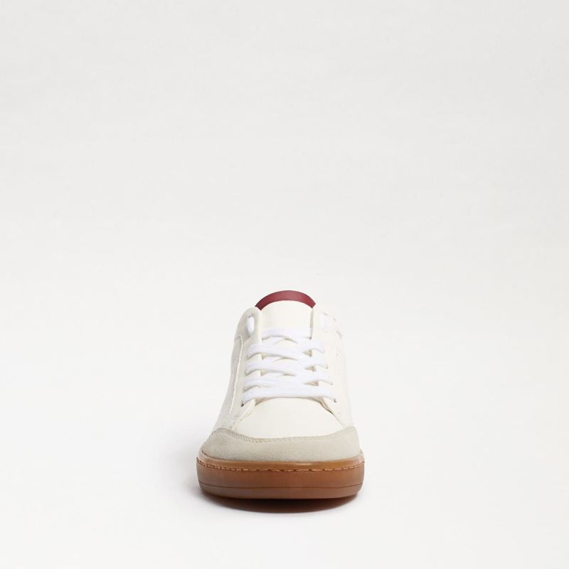 Sam Edelman Josi Sneaker-White/Dark Cherry Leather