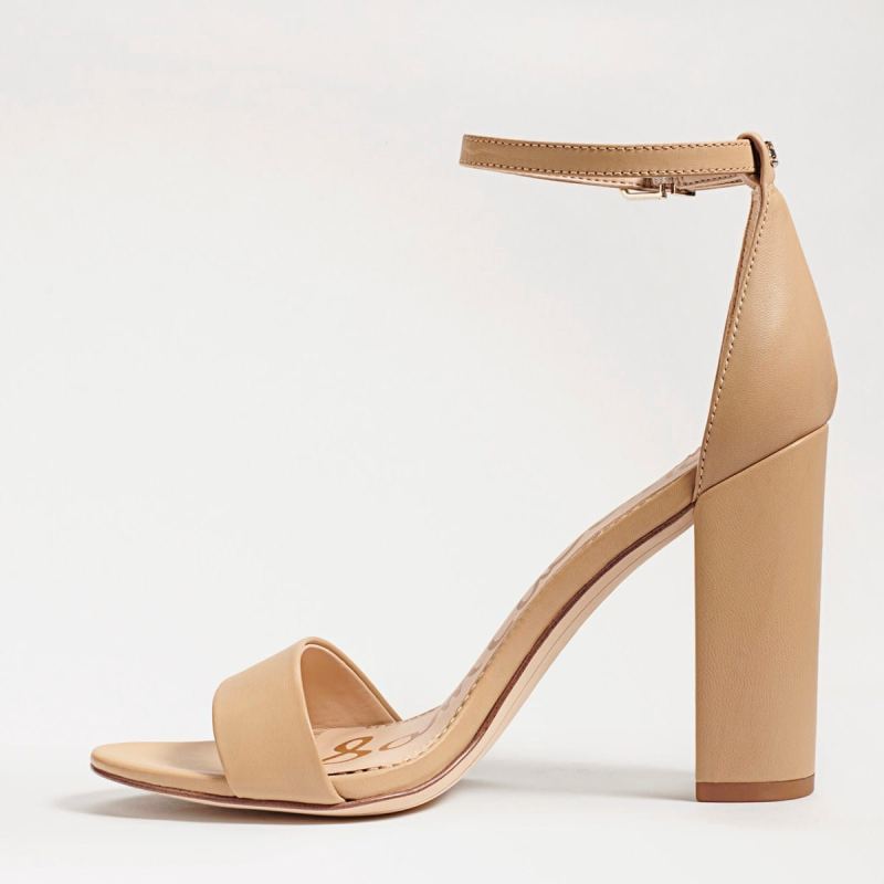 Sam Edelman Yaro Block Heel Sandal-Soft Beige Leather
