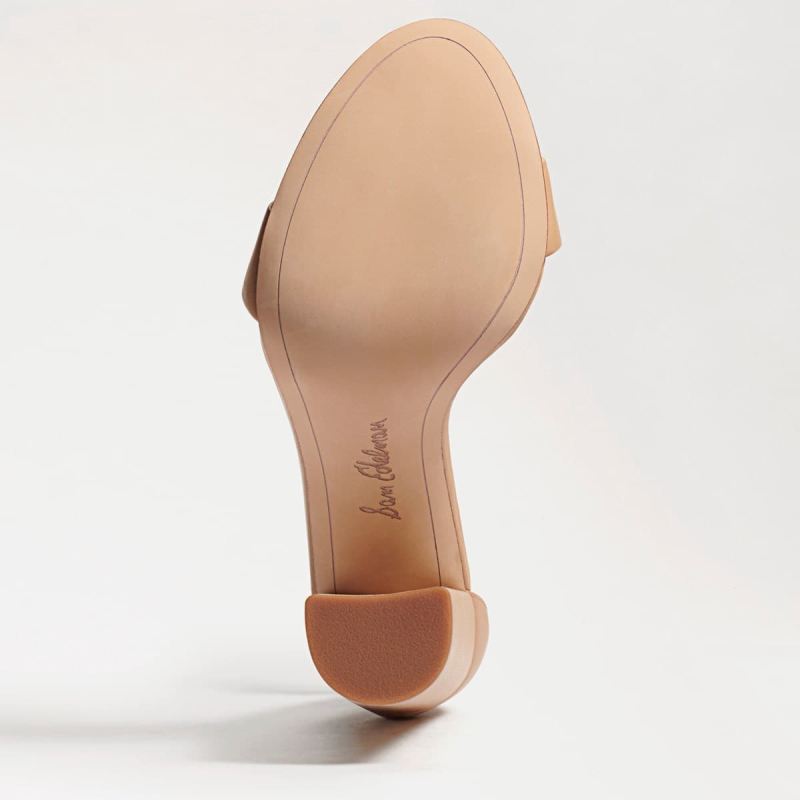 Sam Edelman Yaro Block Heel Sandal-Soft Beige Leather