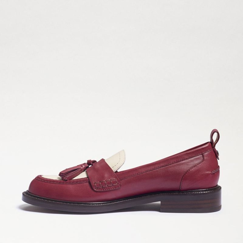 Sam Edelman Caylia Loafer-Bordeaux/Modern Ivory Leather