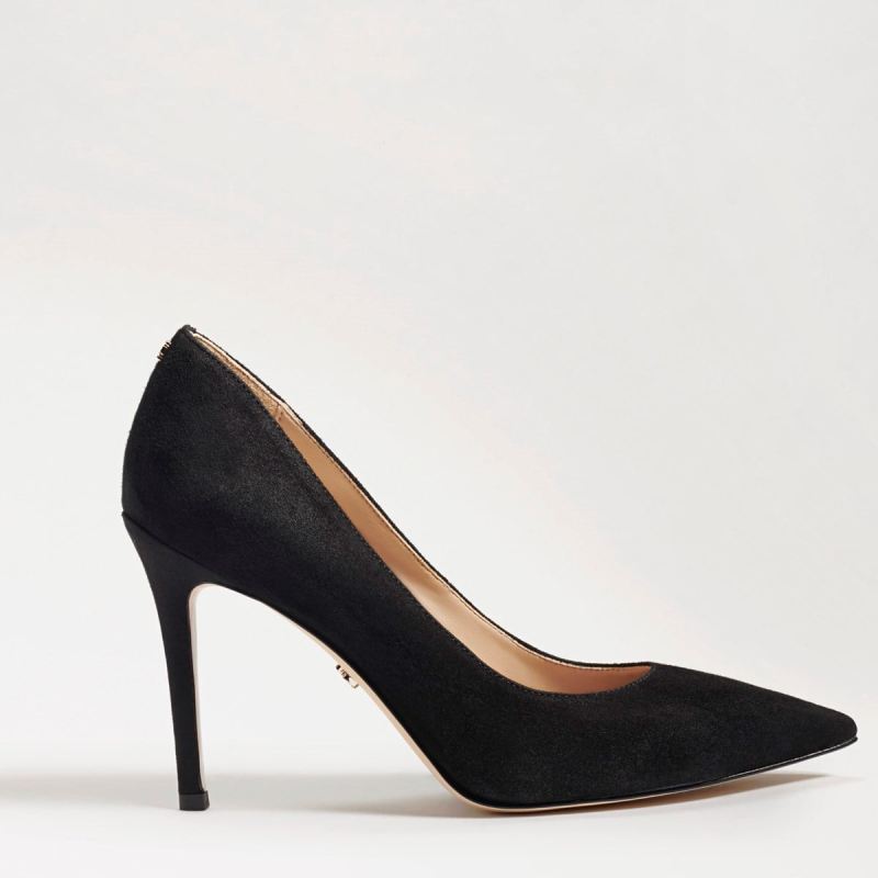 Sam Edelman Hazel Pointed Toe Heel-Black Suede