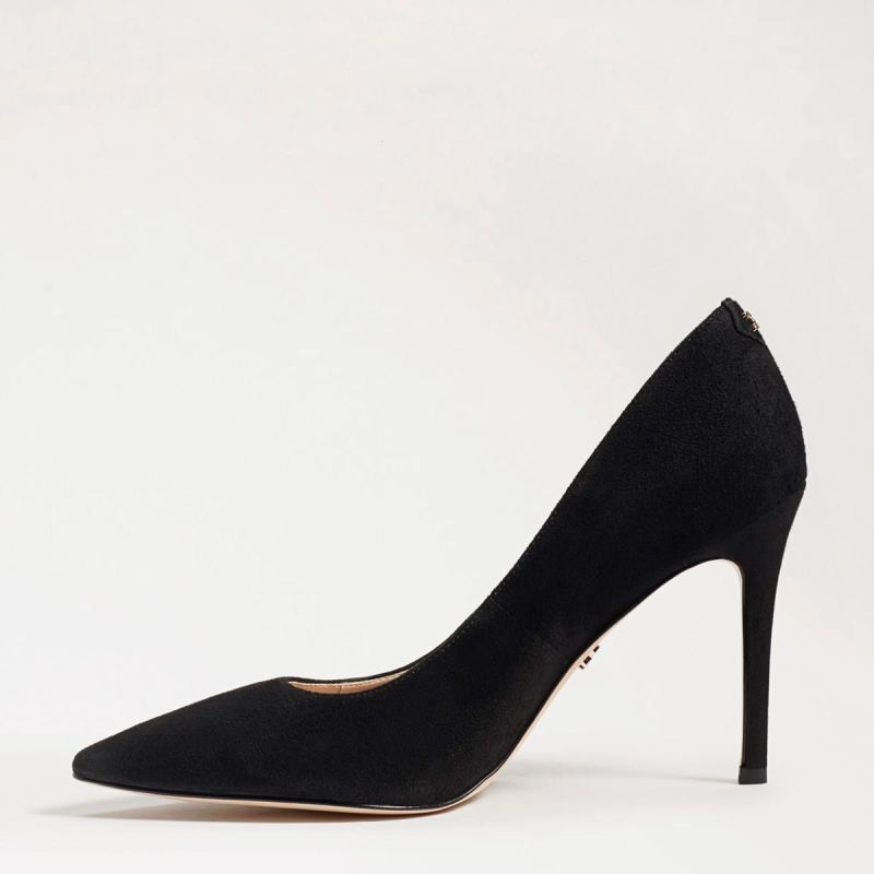 Sam Edelman Hazel Pointed Toe Heel-Black Suede