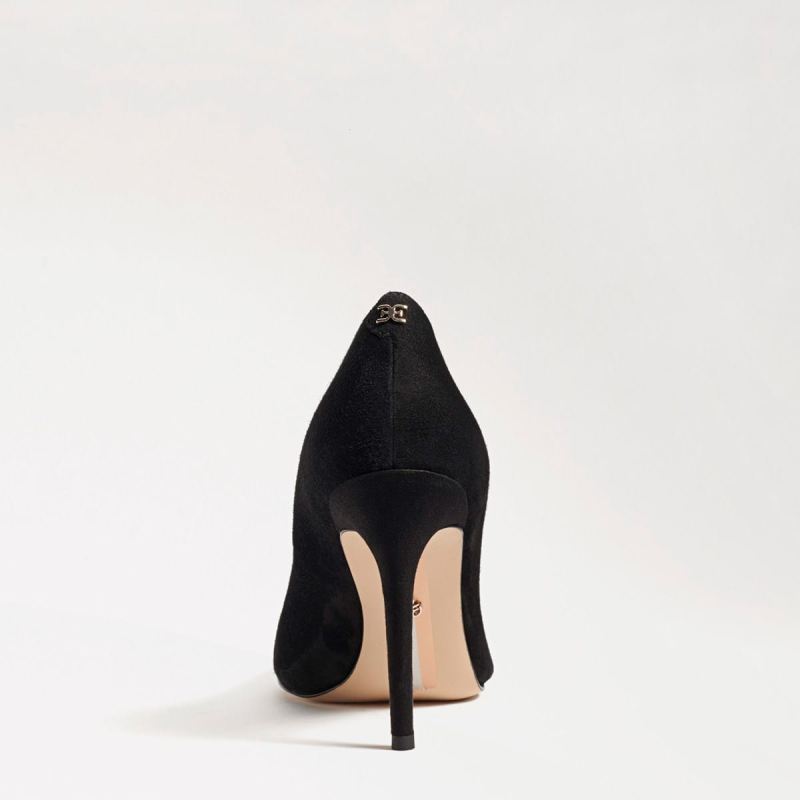 Sam Edelman Hazel Pointed Toe Heel-Black Suede